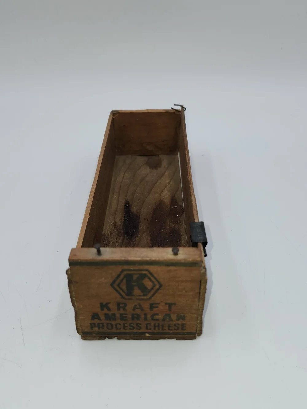 Vintage Rustic Kraft Cheese Primitive Farm Decor Small Wooden Crate Tray Storage